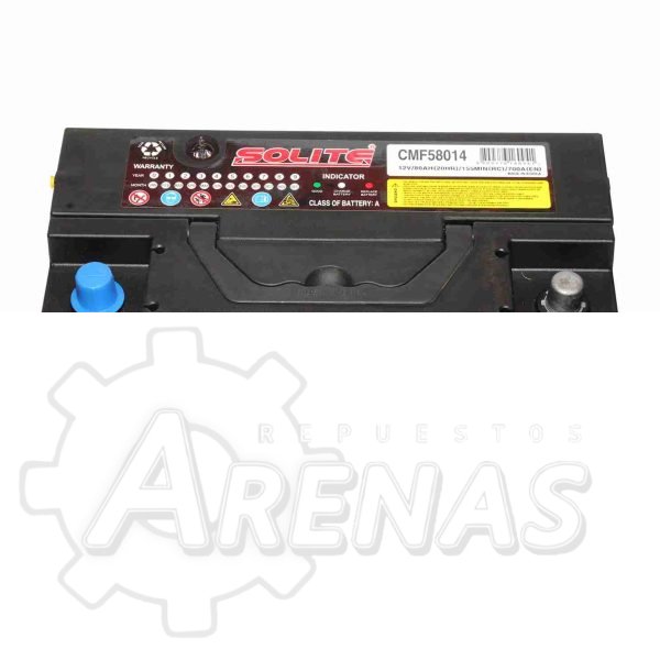 BATERIA SOLITE 80 AMPERES 700 CCA (- +)