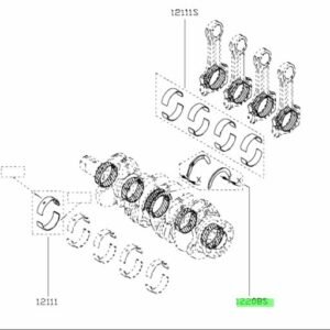 JUEGO METAL AXIAL STD ORIGINAL NISSAN NAVARA 2.3CC - NP300 2.3CC AÑOS 15/25