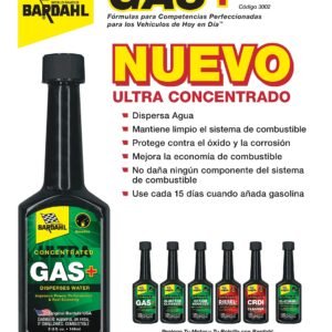 ADITIVO BARDAHL GAS + 3002 ULTRA CONCENTRATED / 148 ML.
